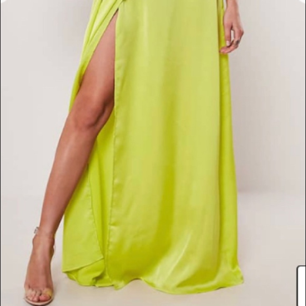Lime Wrap Dress - image 3